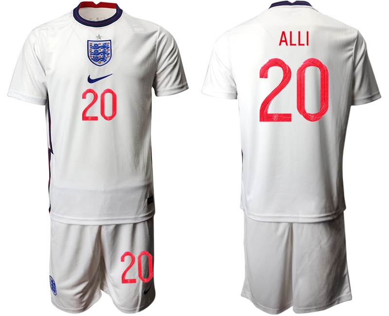 Men 2021 European Cup England home white #20 Soccer Jersey->england jersey->Soccer Country Jersey